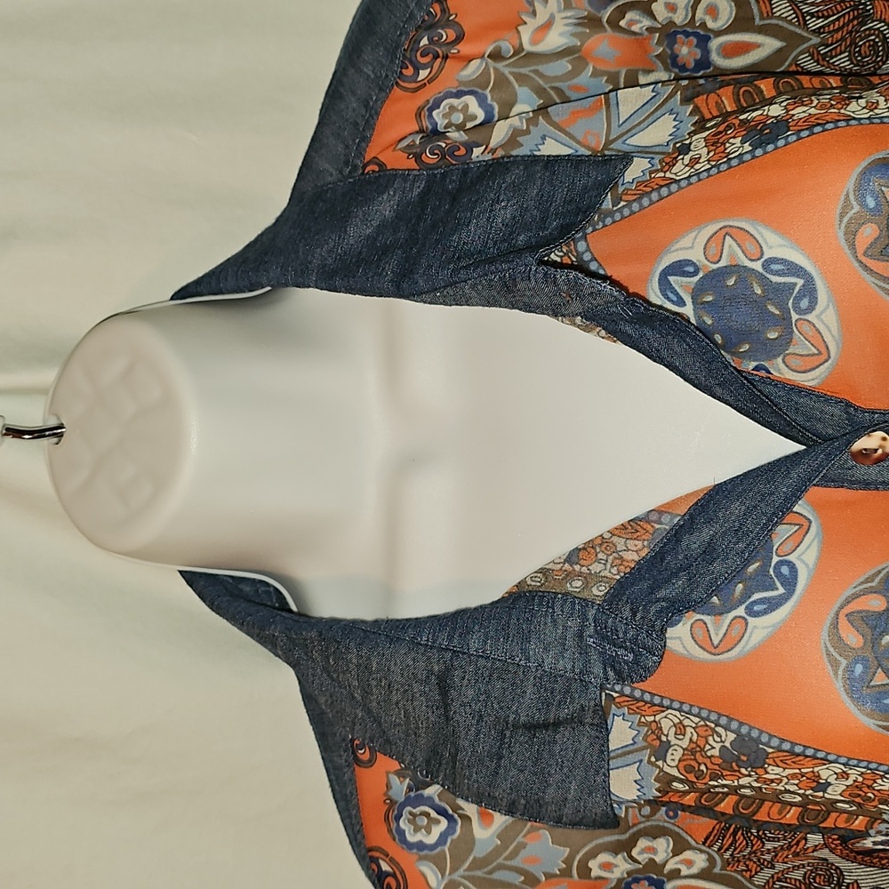 John Mark Patchwork Button Down Shirt - image 2